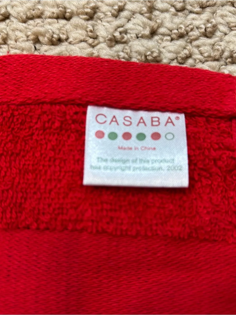 Lot of Two Casaba Brand Red Santa‎ Themed Tea Towels